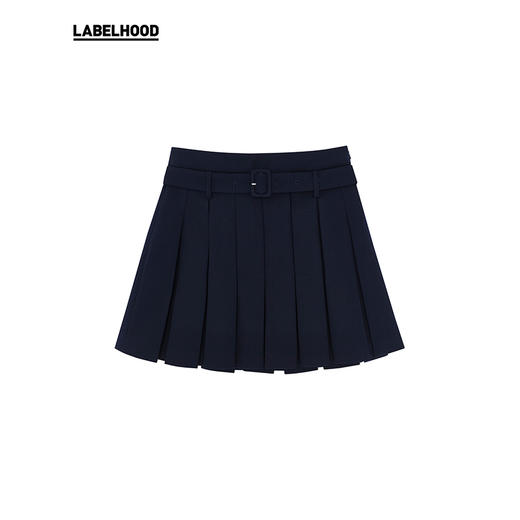 【SHUSHUTONG】蕾虎时尚腰带装饰百褶半裙2025春夏新款女装裙子 商品图2