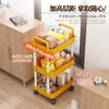 「360°移动旋转！高颜值」小推车置物架落地式居家日用多层婴儿用品卧室床头零食移动厨房收纳整理架 商品缩略图3