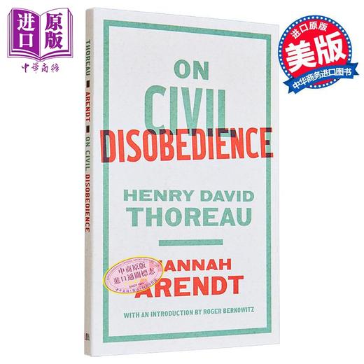 【中商原版】论公民的不服从 梭罗和汉娜阿伦特 On Civil Disobedience 英文原版 Hannah Arendt Henry David Thoreau 商品图0