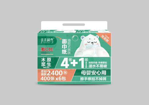 木木柯秀6连包大胖抽取式面巾纸 商品图1