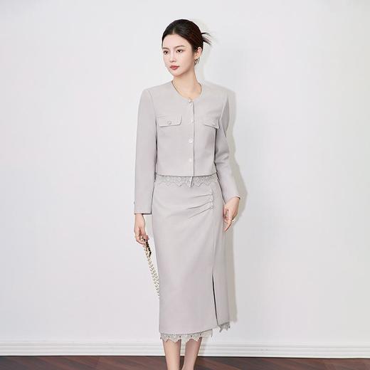 【高货wl】全新升级【铂金会员395/天猫529/差价134】(99328) 洛诗琳早春法式蕾丝小香风上衣轻奢气质名媛半身裙两件套 商品图0