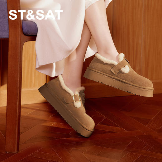 星期六百搭轻便时尚加绒保暖棉鞋SSC4112CNQ 商品图0