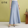 EITIE爱特爱长款及踝垂坠缎面高腰显瘦高级感百搭纯色半身裙2025春季新款A2506513 商品缩略图0