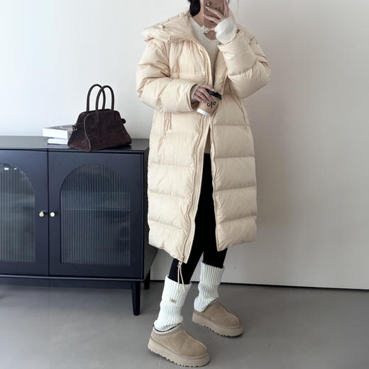 卉遇 90白鹅绒长款 经典百搭 泡芙冰淇淋色系 羽绒服 4色可选 商品图4