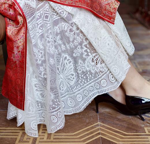 【玉壶冰】半身衬裙|旗袍百搭打底内搭半身裙蕾丝复古松紧腰均码半身裙遮胯显瘦长裙 商品图2