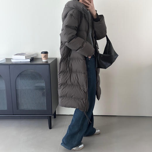 卉遇 90白鹅绒长款 经典百搭 泡芙冰淇淋色系 羽绒服 4色可选 商品图9