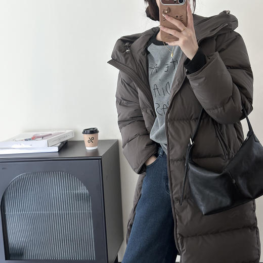 卉遇 90白鹅绒长款 经典百搭 泡芙冰淇淋色系 羽绒服 4色可选 商品图10