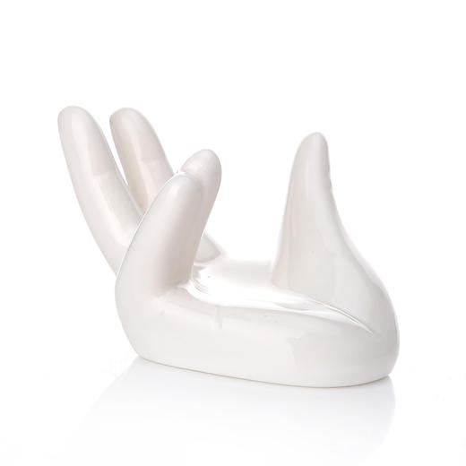 雅集茶具茶道兰花指玉瓷茶托 商品图0