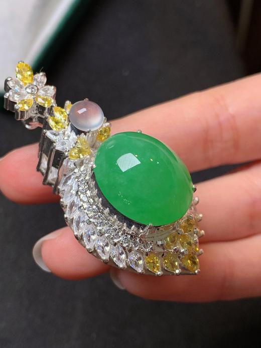 蛋面翡翠吊坠 商品图2