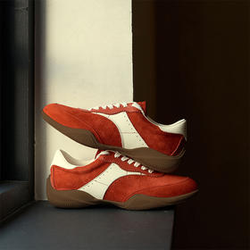 FAYTOBE 极简经典复古德训鞋拼接撞色运动鞋花边系带休闲鞋