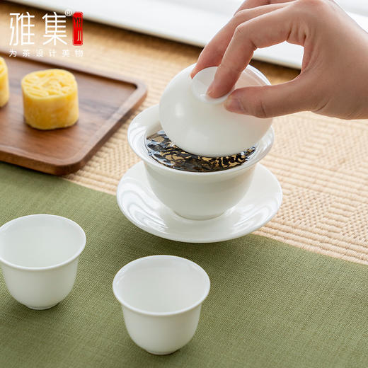 雅集茶具玉瓷盖碗100ml 商品图2