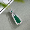 子佩集S925银【春风铺秀】吊坠纯银【YHDZ010】绿玉髓无事牌(不含链)2501 商品缩略图2