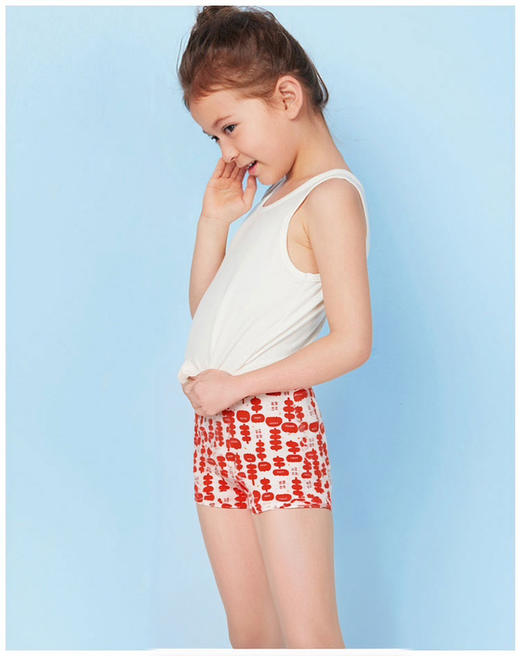 【新年本命年】3条装！爱慕kids同款纯棉平角红色内裤 可爱卡通男童女童四角内裤 商品图4