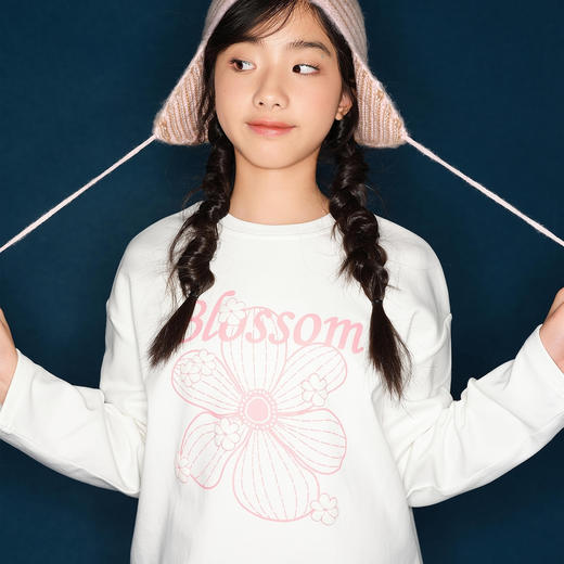 笛莎Deesha青少年女童T恤2025春季女童两面双T恤 商品图2