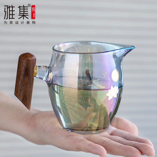 雅集茶具木把公道杯360ml （幻彩-云鹤） 商品图4