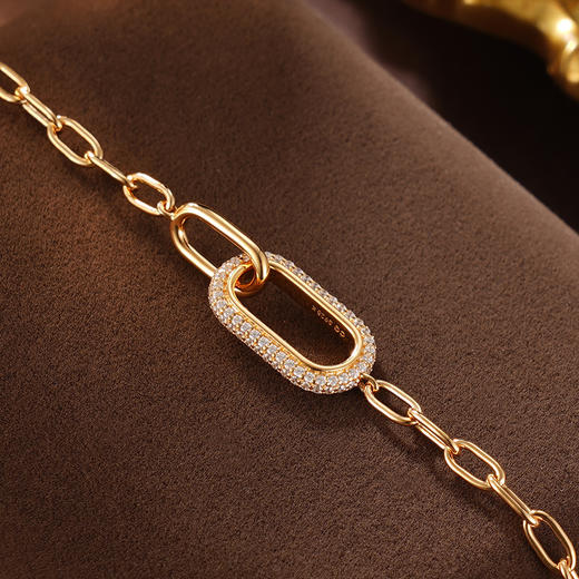 子佩集S925银【缘起扣】手链纯银【KK168C】时尚镀金2501 商品图3