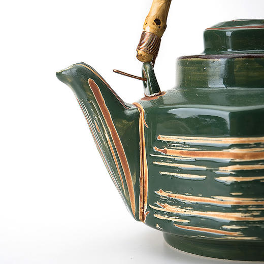 雅集茶具陶瓷条纹仿古壶800ml 商品图2