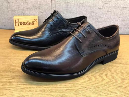 商务男鞋豪行正品12174901牛皮系带正装皮鞋 商品图4