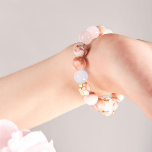 大英博物馆 巴斯特系列猫爪 多巴胺粉晶 少女心手链 商品图2