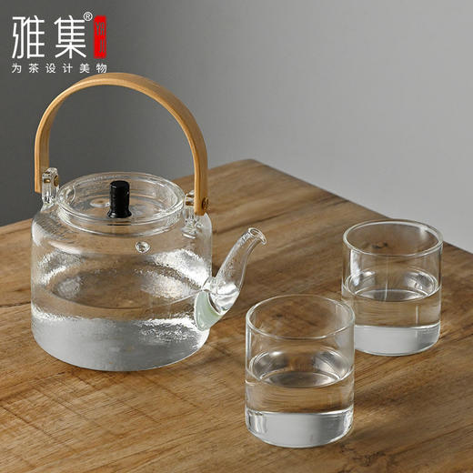 雅集煮水壶木把提梁壶1100ml （锤纹款/一壶两杯） 商品图1