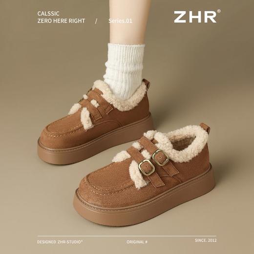ZHR加厚保暖棉鞋2024新款冬季厚底雪地靴废土风ins爆款毛绒勃肯鞋 商品图9