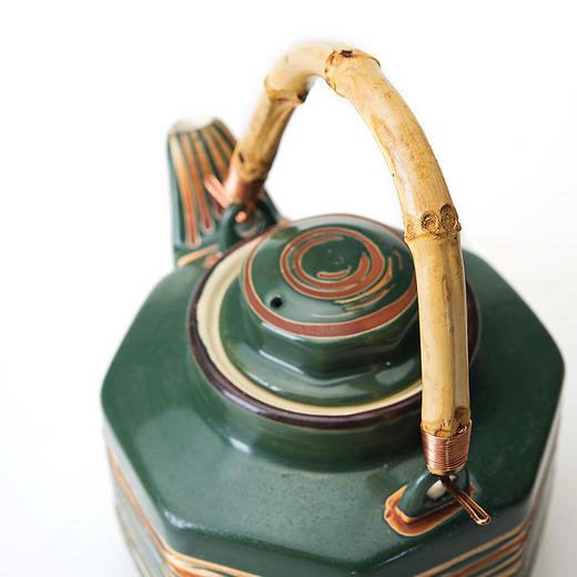 雅集茶具陶瓷条纹仿古壶800ml 商品图4