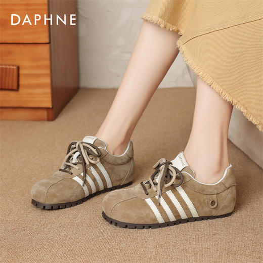 DAPHNE达芙妮经典斜杠德训鞋 | 经典的斜杠设计、双色鞋带交错的设计 商品图0