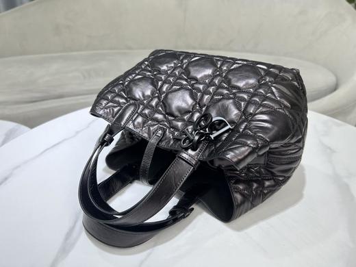 迪奥Toujours手袋皱漆黑色牛皮革（HH） 商品图3