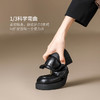 ZHR厚底乐福鞋女2025秋冬新款复古单鞋时尚英伦黑色小皮鞋一脚蹬 商品缩略图8