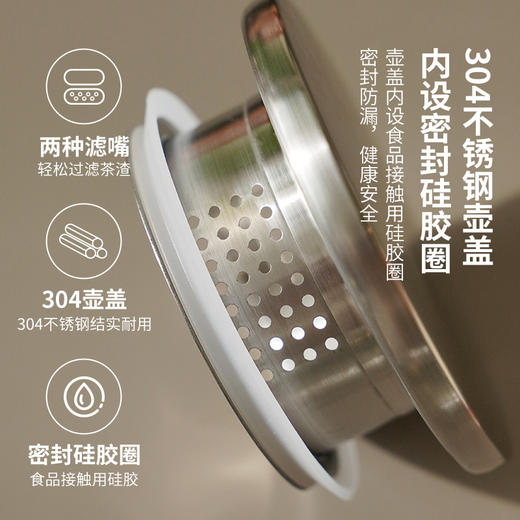 雅集玻璃壶棱影冷水壶2000ml（琥珀把）送杯刷 商品图4