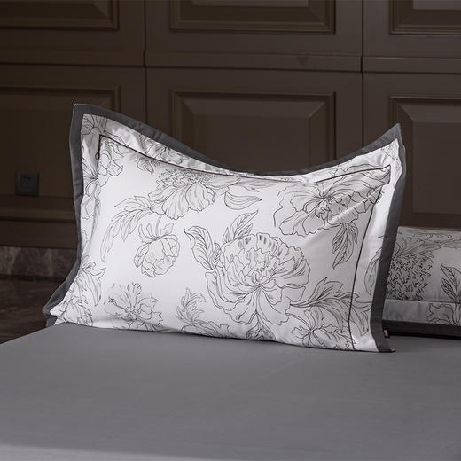 多喜爱 60S新绒棉四件套 素唯 轻奢 芬纳诺抗菌 缎纹工艺 专利床单 贡缎织造 精美拼框设计 光泽柔美顺滑 礼盒包装 商品图7