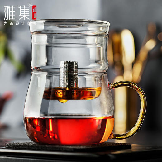 雅集茶具容天杯400ml琥珀把套装（带泡茶灵器） 商品图1