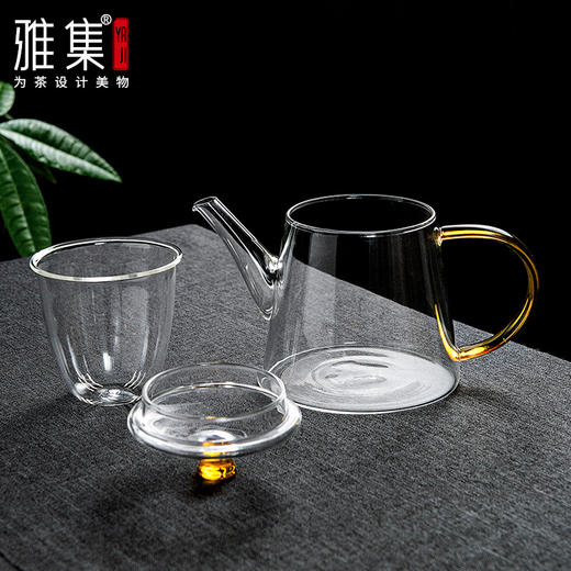 雅集玻璃壶璃山壶500ml(琥珀色) 商品图3