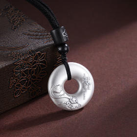 子佩集S999银【如意福华】套链纯银【ZXFTL005】仿古原创作品平安扣项链2501