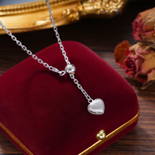 子佩集S925银【爱意联动】套链纯银【FYL-1628】时尚爱心项链2501 商品图3