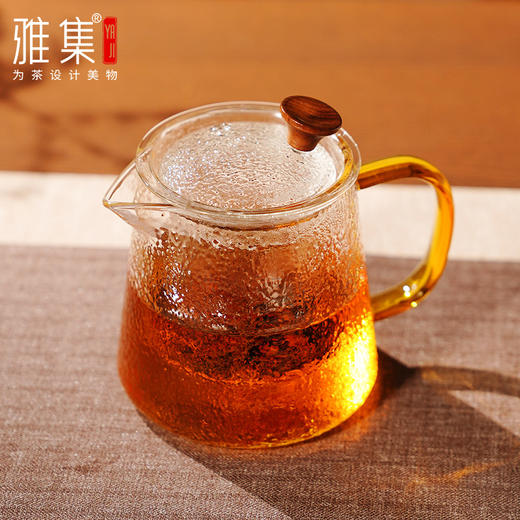 雅集玻璃壶锤纹壶550ml套装（一壶二杯/琥珀） 商品图1
