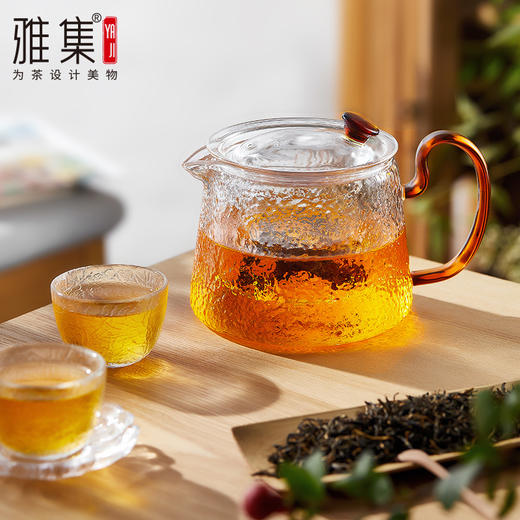 雅集锤纹新羽玻璃壶600ml（琥珀把） 商品图2