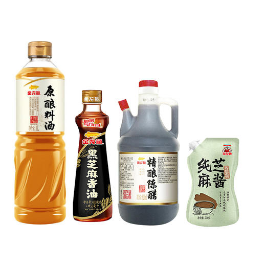 调味品组合（料酒+芝麻香油+陈醋+芝麻酱） 商品图0