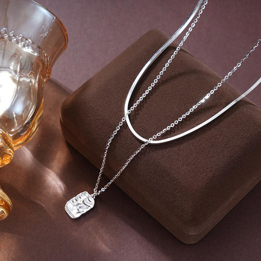 子佩集S925银【温良情境】项链纯银【XL-7123】原创2双层2501 商品图1