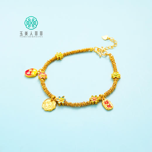 足银diy小花盘缠手链 商品图0