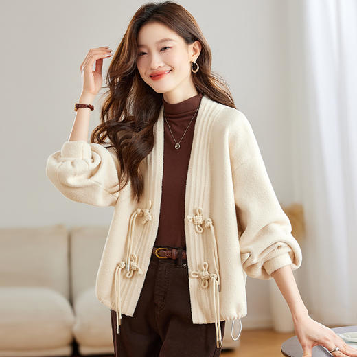 新中式毛衣中国风外套韩版宽松针织开衫CC22-127 商品图3