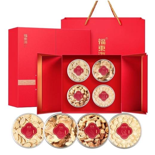 【分仓直发包邮】福东海西洋参当归黄芪党参四拼礼盒200克/盒 商品图0