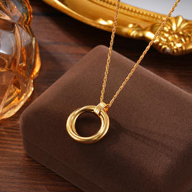 子佩集S925银【明暖】项链纯银【AJ00216】原创2镀金平安扣2501