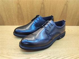 豪行春季新款12166106纯皮真皮商务休闲男鞋皮鞋单鞋