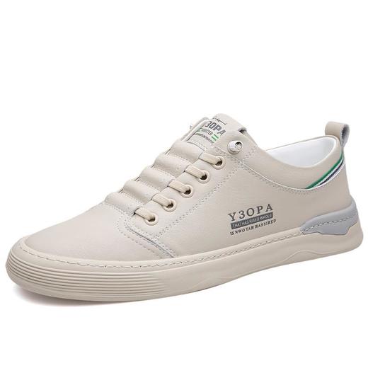 新款潮流男鞋秋季款板鞋韩版休闲鞋男士皮鞋透气小白鞋男百搭 商品图4