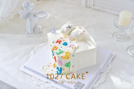 1027CAKE  |  瞌睡小狗  正方形蛋糕  立体小动物 商品图2