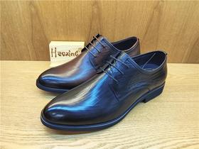 商务男鞋豪行正品12174901牛皮系带正装皮鞋
