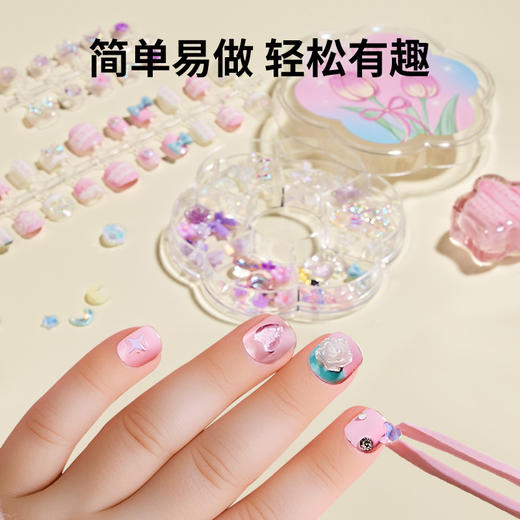 【女儿自己设计的美甲】小伶玩具儿童蝴蝶美甲套装 全套穿戴甲 女孩玩具美甲贴贴纸礼物 商品图2
