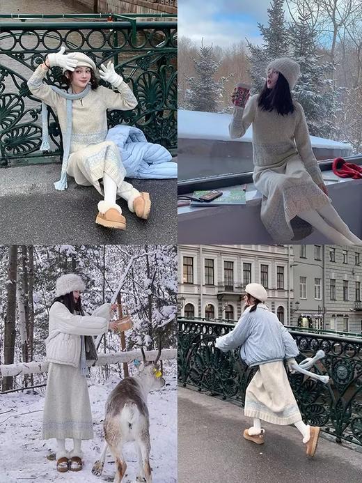 浮生八记/24D184/复古雪花费尔岛半裙 商品图3