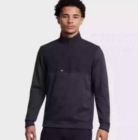 安德玛男子UA Drive秋冬1/2拉链训练运动卫衣外套1387121-001